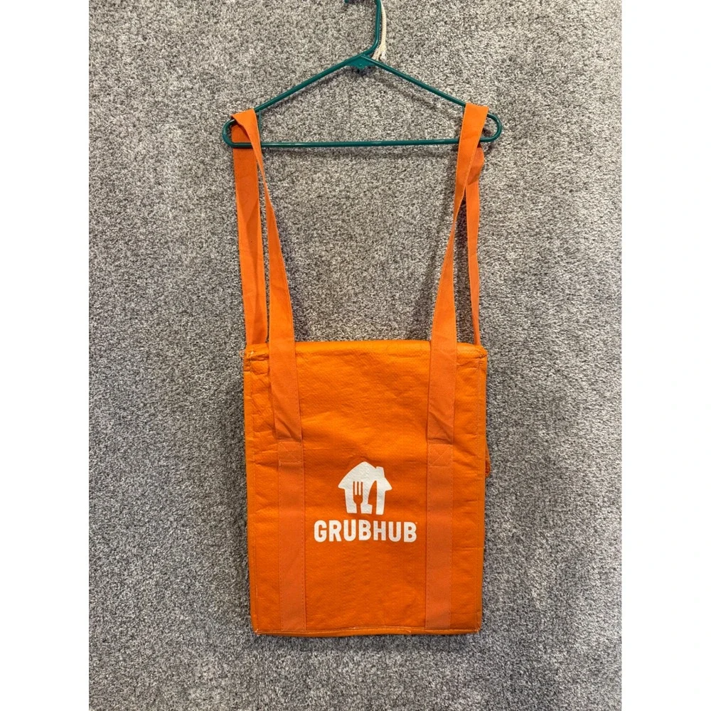 Grubhub Insulated Delivery Bag Unisex OS Orange Thermal Reusable Food Tote Eco